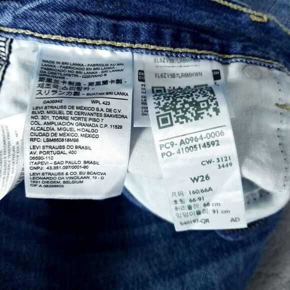Levis jeans Womens 26×30 Blue Low Pro Straight Denim - Picture 10 of 13